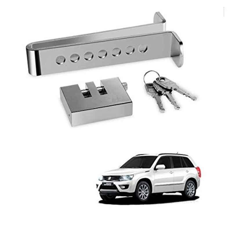 Kozdiko Stainless Steel 8 Holes Clutch & Brake Pedal Anti Theft Car Lock with 3 Keys for Maruti Suzuki Grand Vitara