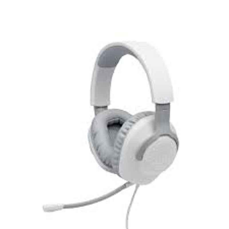 JBL Quantum 100 White Wired on Ears Gaming Headphone