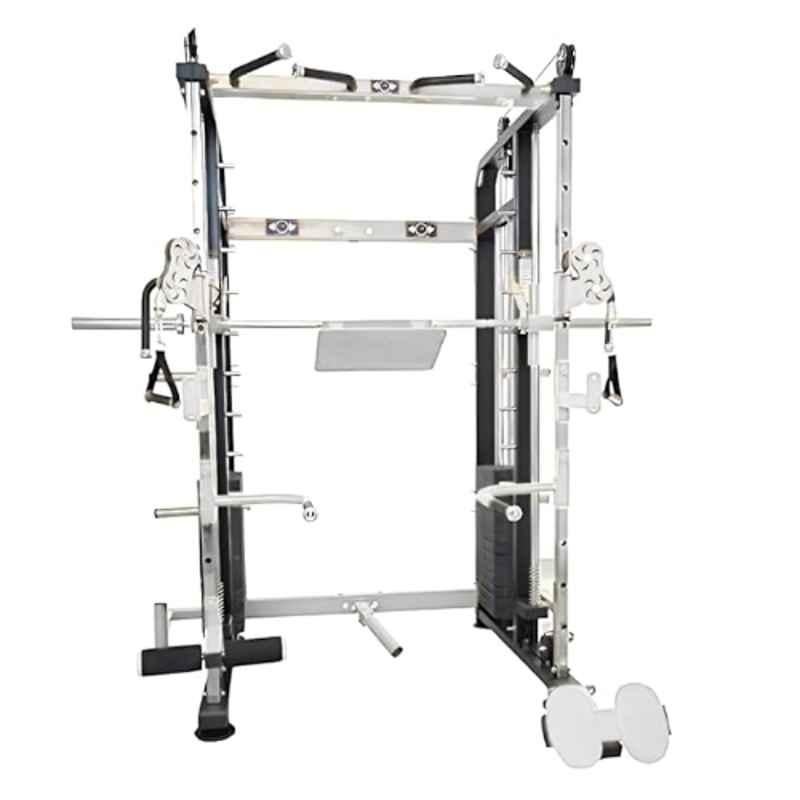 GYM24 Equipment Sonata 80kg Capacity Iron Black & Grey Multi Functional Trainer Smith Machine, G24FTS501