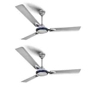 Longway Starlite-1 50W Silver & Blue 3 Blade Ultra High Speed Ceiling Fan, Sweep: 1200 mm (Pack of 2)