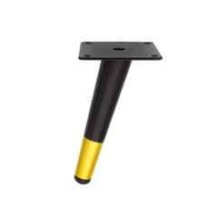 RAB 6 inch Zinc Black & Gold Sofa Leg, Cone