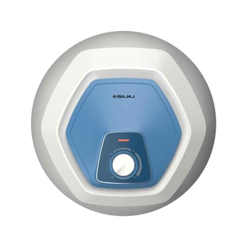 Bajaj Armour Contempo 6 Litre 3000W White & Blue Storage Water Heater with 4 Years Warranty, 150995