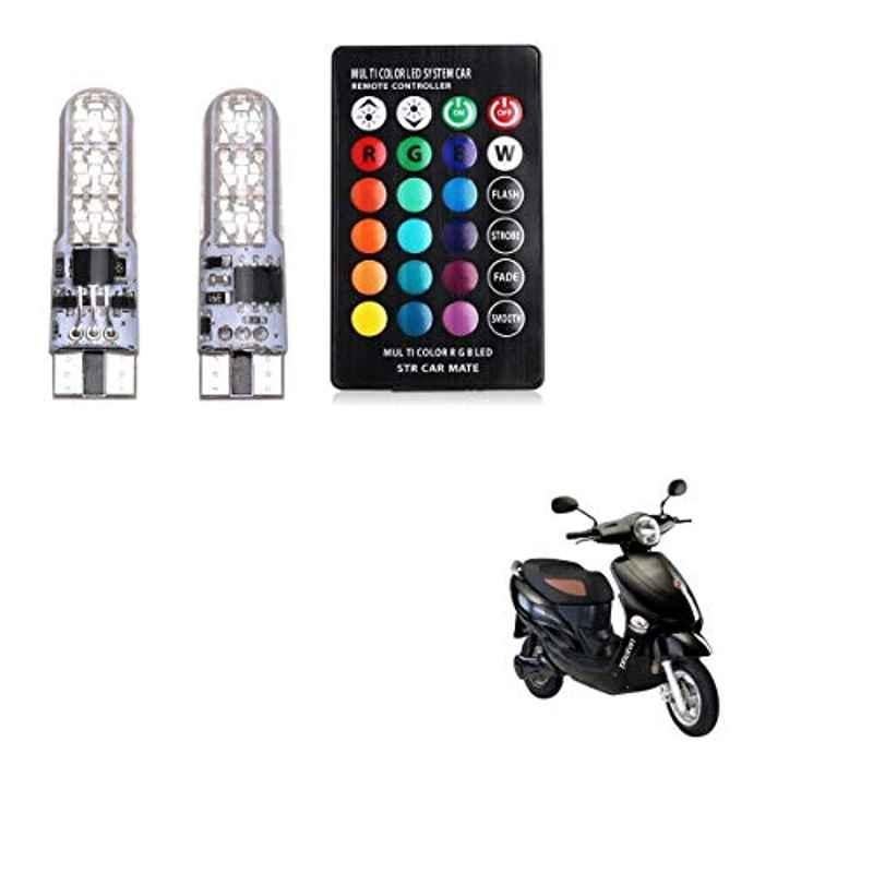 Kozdiko 2 Pcs 12V T10 Polycarbonate RGB LED Scotty Light Set with Remote Control for Hero Electric Photon