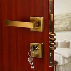 Saze Stainless Steel Matt Finish 4 Bullet Pin Mortise Door Lock Handle Set with 3 Computer Keys, Mg308