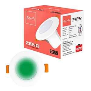 Fybros Zeno 3W Polycarbonate Green Round LED Down Light for Bedroom & Living Room, FLS5845A