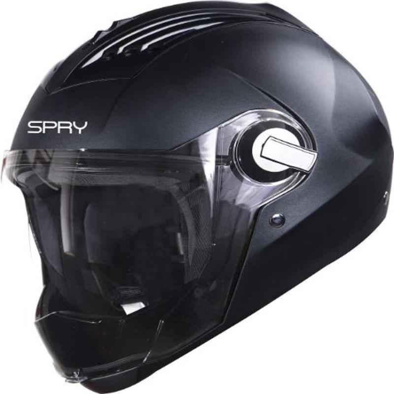 Steelbird SBA-2 SPRY Classic Black Full Face Helmet, Size (Large, 600 mm)