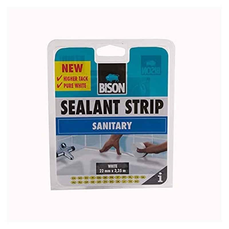 Bison 22mm 3.35m White Sealant Strip, FPB22