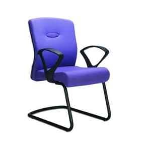 Godrej Interio Leather & Plastic Blue Bravo Office Visitor Chair, FN1233936-S-PM5458