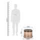 Nayasa Funk 3 Pcs 25L Plastic Brown Square Bucket, Mug & Stool Set