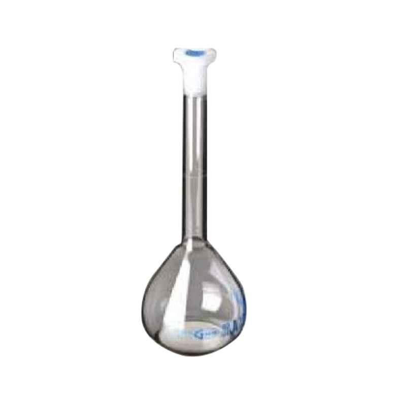 Glassco 200ml Volumetric Flask with Penny Head Glass & Plastic Stopper, 130.508.07
