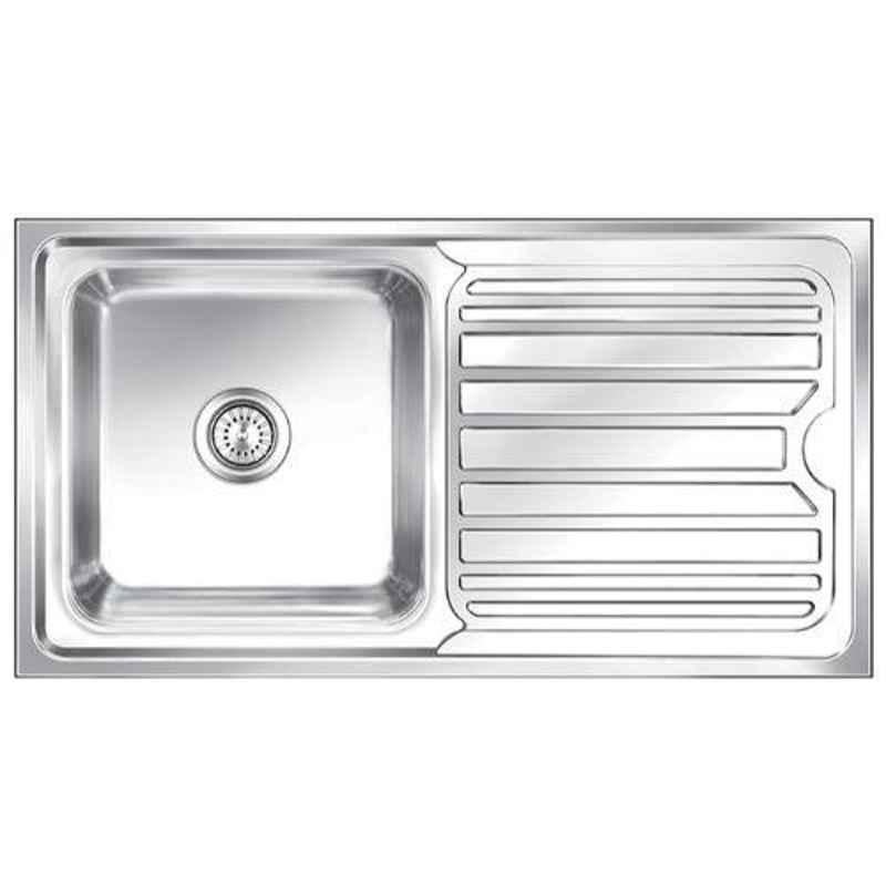 Nirali Olympia Satin Finish Kitchen Sink, Size: 815x455 mm