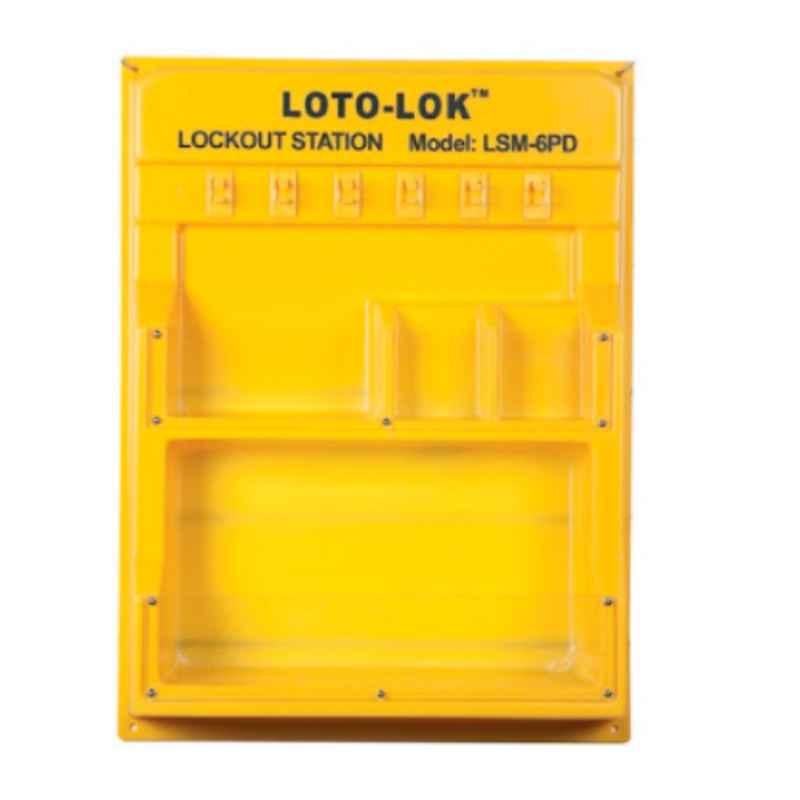 LOTO-LOK 600x450x120mm Yellow Lockout Station, LSM-6PD
