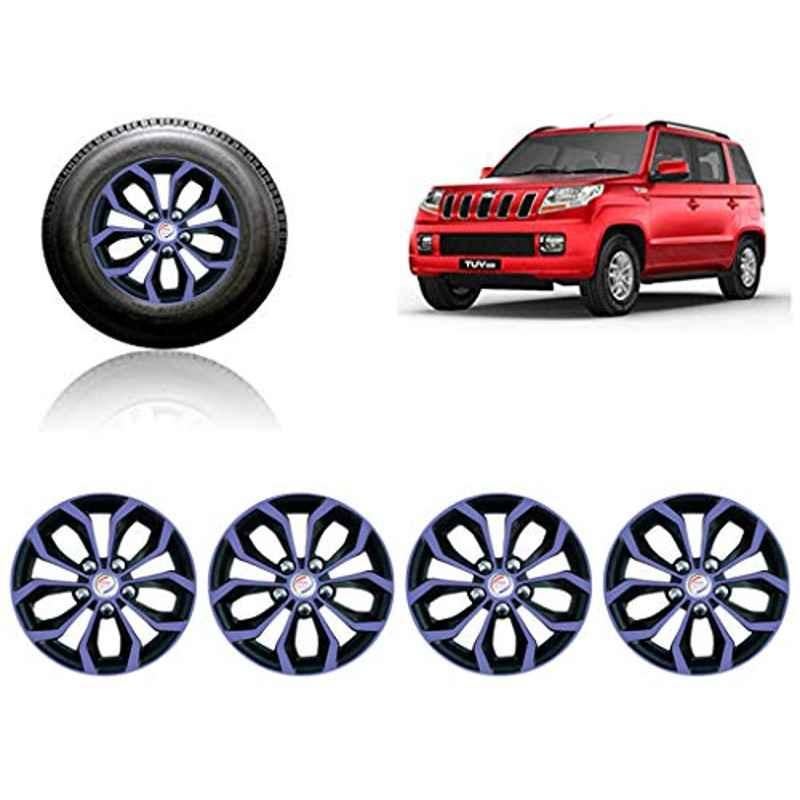 Auto Pearl 4 Pcs 15 inch ABS Violet & Black Car Wheel Cover Set for Mahindra TUV 300