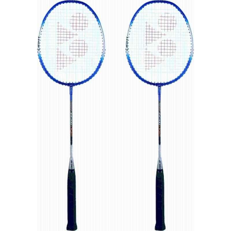 Yonex ZR-100 85g Light Blue & Grey Strung Badminton Racquet (Pack of 2)
