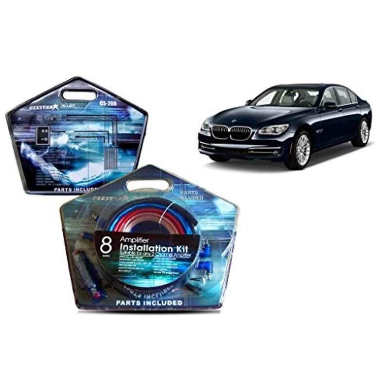 Auto Pearl Geestar Plus 8 Guage 2 Channel Amplifier Full Installation Kit for BMW 7 Series, GS-208