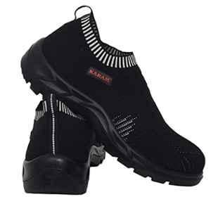 Karam Flytex FS 208 Fly Knit Fiber Toe Cap Black Sporty Work Safety Shoes, Size: 6