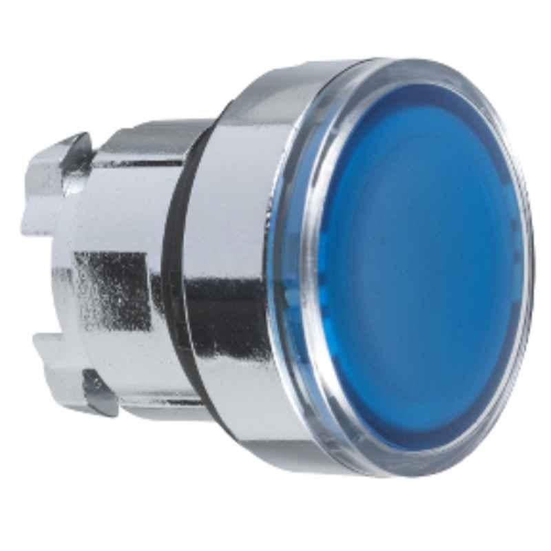 Schneider Blue Head Spring Return for Integral LED Flush Illuminated Push Button, ZB4BA68