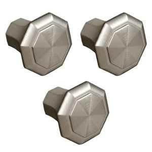 Plantex Knobs for Drawer/Octagon Shape Drawer Knobs/Knobs for Cabinets/Pull-Push Knobs for Kitchen/Bedroom Drawer (Pack of 3) DTK-302, Satin