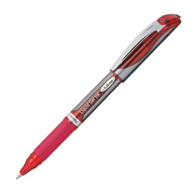 Pentel Energel 1.0mm Red Roller Pen, PE-BL60-BH (Pack of 12)
