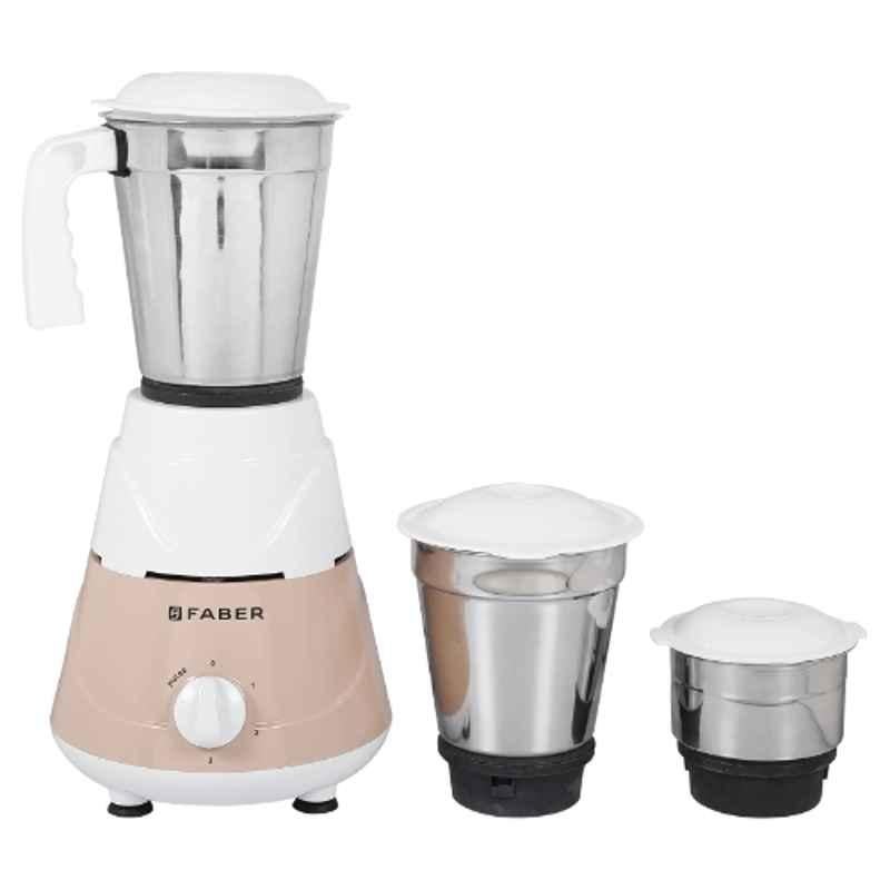 Faber Marvel Neo 500W Cast Iron Peach White Mixer Grinder with 3 Jars with 1 Year Warranty