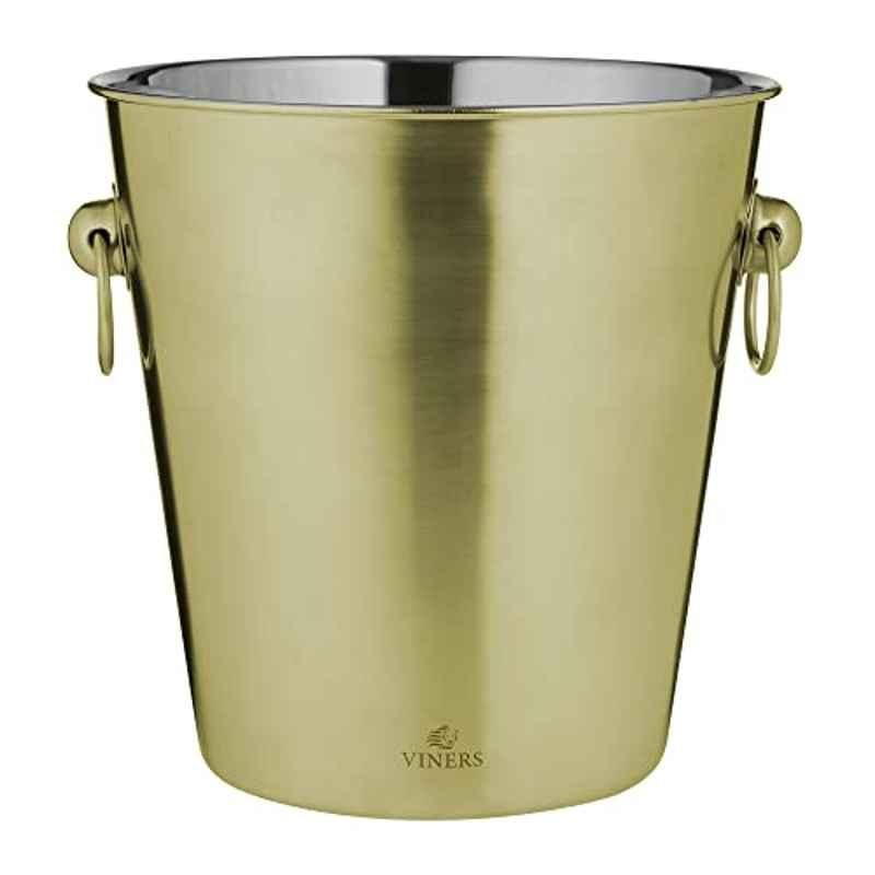 Viners 302.233 4L Stainless Steel Gold Barware Champagne Bucket