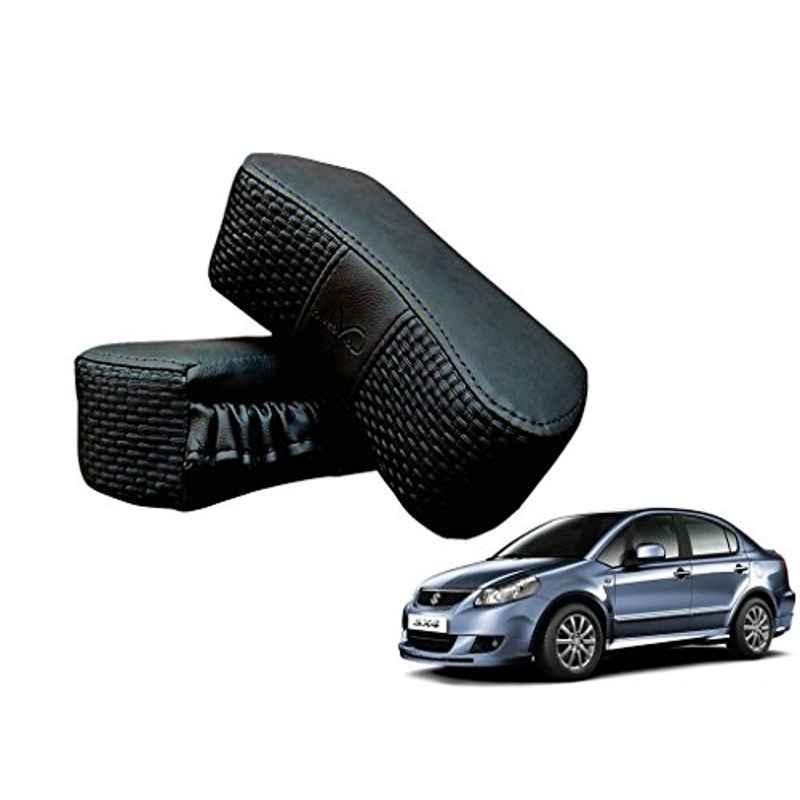 Kozdiko 2 Pcs Memory Foam Black Luxurious Neck Rest Set for Maruti SX4, koz_34868