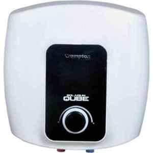 Crompton Solarium Qube 15L Plastic Body White Storage Water Heater, ASWH-2415