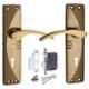 ATOM 7 inch Brass & Iron Black Gold Finish Mortise Door Lock Set, MH-1003-KY-BG