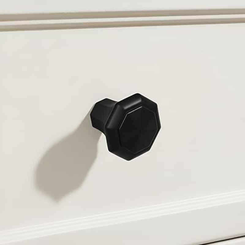 Plantex Knobs for Drawer/Octagon Shape Drawer Knobs/Knobs for Cabinets/Pull-Push Knobs for Kitchen/Bedroom Drawer DTK-302, Black