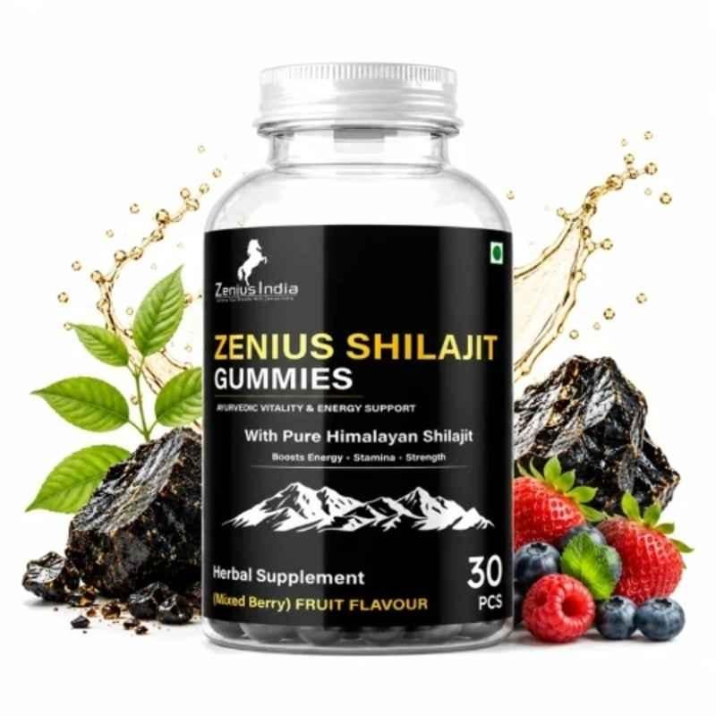 Zenius India 30 Pcs Shuddh Shilajit Gummies for Boosts Energy, Stamina, Supports Strength, Performance & Supports Overall Well-Being