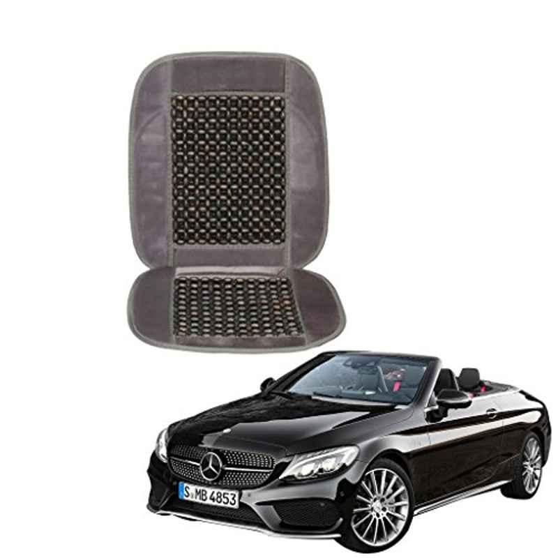 Kozdiko Wooden Beads Car Seat Cushion with Velvet Border for Mercedes Benz E Class Cabriolet