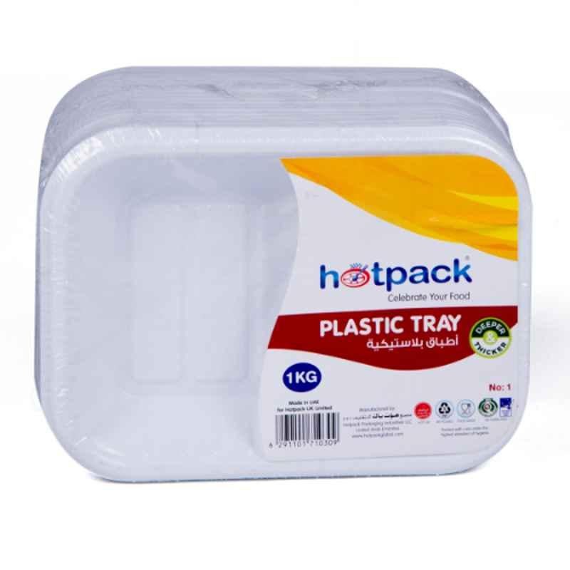 Hotpack 1kg Plastic Rectangular Tray, PAV1HP