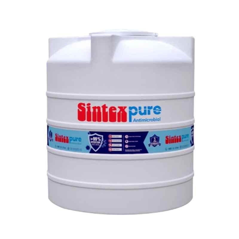 Sintex Pure Antimicrobial 5000L Triple Layer White Water Tank with Active Silver Technology, HSWS-0500-01-PURE