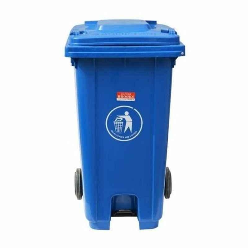 Brooks Pedal Waste Bin, BKS-PDL-090, 240 L, Blue