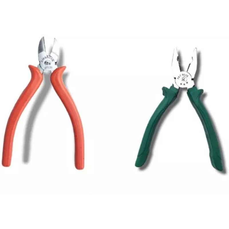 Sky Blue 2 Pcs 7.8 inch Lineman Plier Combo, SBE_PLIER_0272