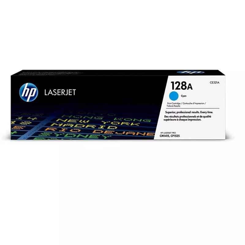 HP 128A Cyan LaserJet Print Cartridge, CE321A