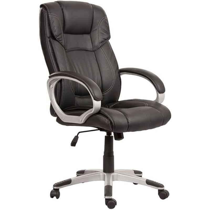 Mezonite Black High Back Synthetic Leatherette Office Chair (Pack of 2)
