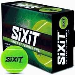 Sixit Light Green Cricket Tennis Ball (Pack of 6, )
