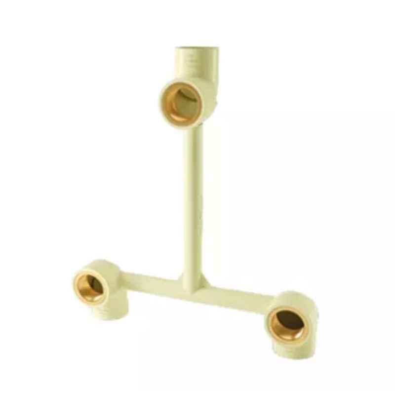 Prince Flowguard Plus 20x15mm CPVC Hot Down & Cold Up Wall Mixer, IM105145, Length: 6 inch