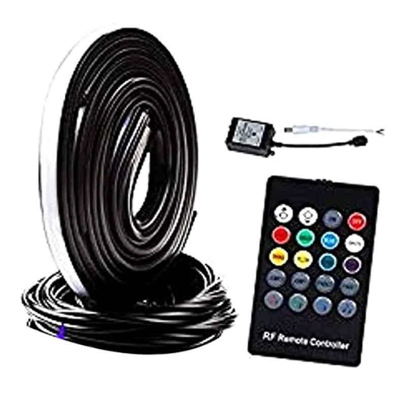 Kozdiko 4 Pcs Car Underbody Multicolor Neon Light Set with IR Remote for Audi A6