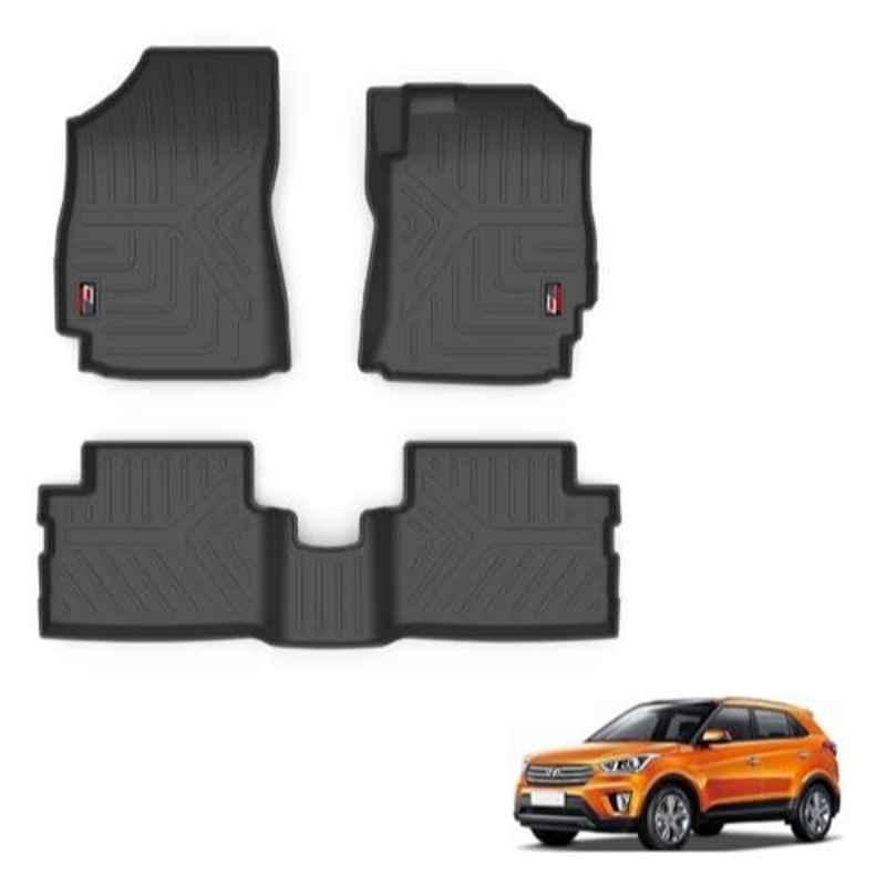 Kozdiko Thermoplastic Polyolefins 3D Life Long Car Floor Mat Set for Hyundai Creta