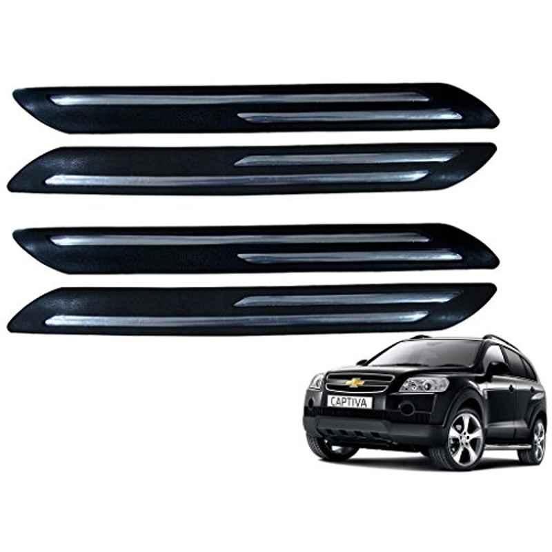 Kozdiko 4 Pcs Double Chrome Bumper Protector Set for Chevrolet Captiva