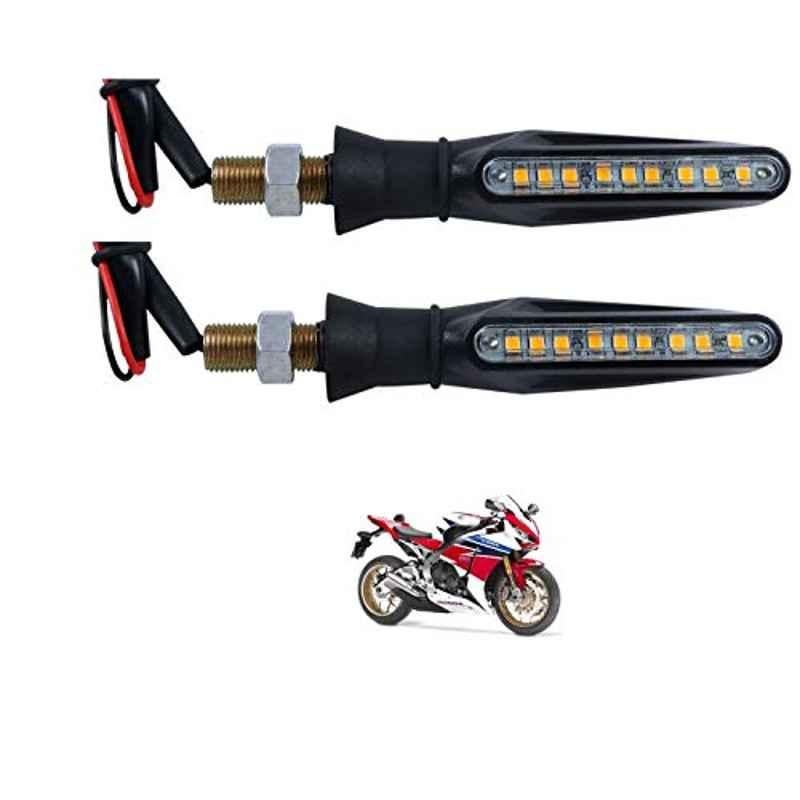 Kozdiko 4 Pcs Plastic Front & Rear Side Sleek Yellow Bike Indicator Set for Honda CBR 1000