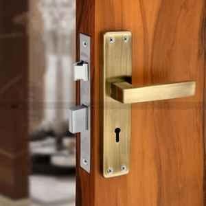 Duke 8 inch 25-40mm Brass Mortise Lock Set with 3 Keys & Brass Cylinder, 309+1005BAKY