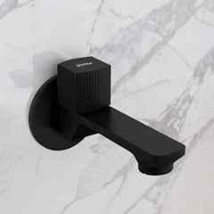 Plantex Single Knob Long Body Bib Tap for Bathroom with Water Saving Aerator/Tap for Wash Basin with Brass Spindle/Wall Mount Bib Tap with Wall Flange and Teflon Tape Black