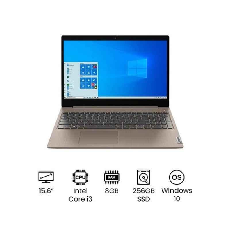 Lenovo Core i3 8GB 16 inch Dual Core SSD Wireless Almond Brown Laptop, 81WE00KVUS