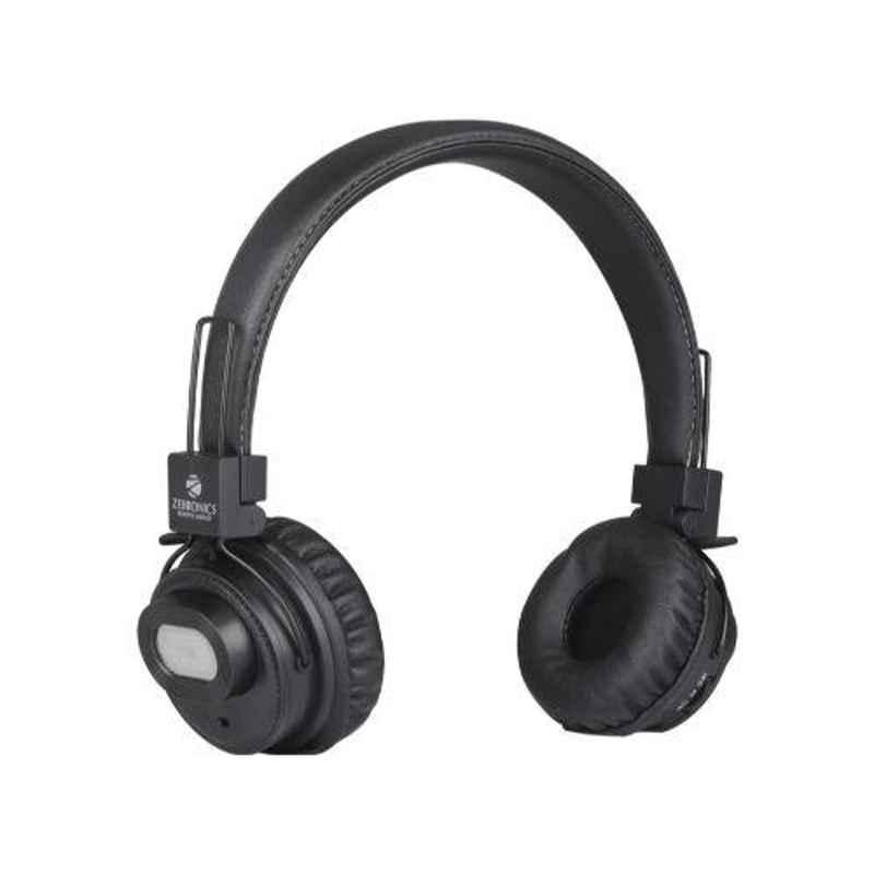 Zebronics Black Bluetooth Headphone with Mic, ZEB-FUSION