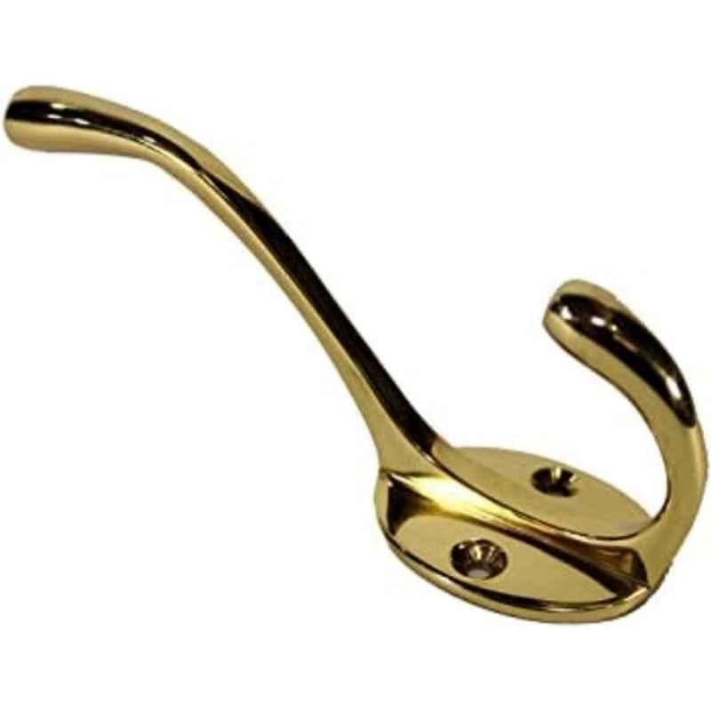 Robustline 746 Gold Plated Hat & Coat Robe Hook with Round Base (Pack of 10)