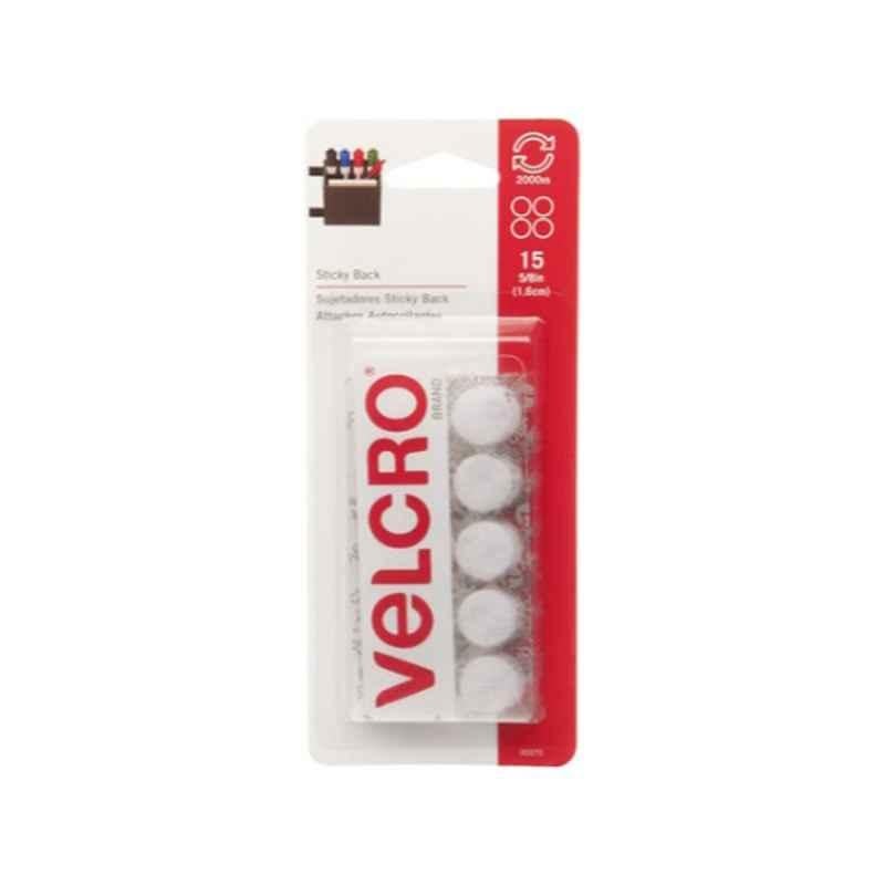 Velcro 0.625 inch Clear Sticky Back Coins, 91328 (Pack of 15)