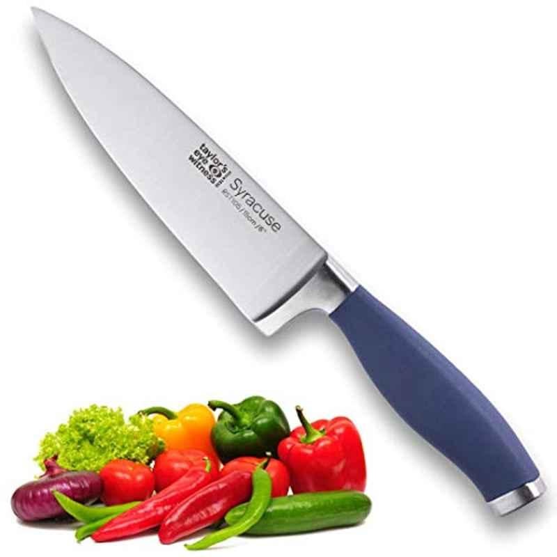 Taylor's Eye Witness Syracuse RST105D 6 inch Stainless Steel Denim Blue Chef Knife